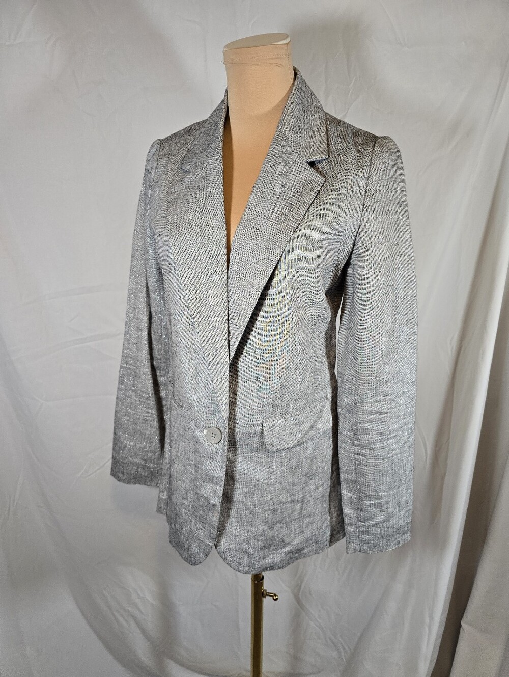 Women's Shimmery Gray Blazer - XS